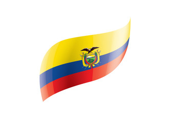 Ecuador flag, vector illustration on a white background