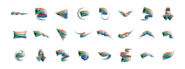 Fototapeta na wymiar south africa flag, vector illustration on a white background