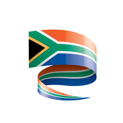 south africa flag, vector illustration on a white background