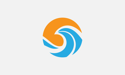 Fototapeta premium sea icon, sea illustration, sea logo design