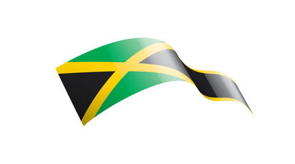Jamaica flag, vector illustration on a white background