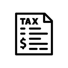 Tax Document Line Icon