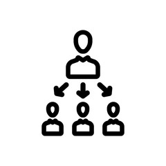 Business Hierarchy Line Icon