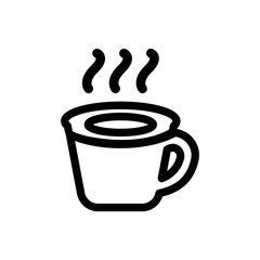 Hot Coffee Line Icon