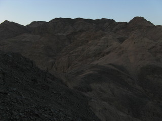 Desierto de Dahab, montañas de Egipto
