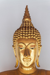 Fototapeta na wymiar Buddha statue at temple in Bangkok Thailand.