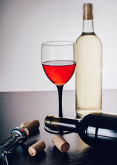 white and red wine