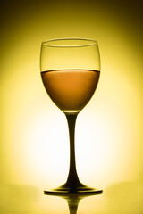 glass of white wine close-up