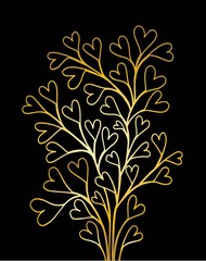 Obraz premium abstract heart tree, hand drawing for design - Vector 