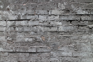 Old brick wall in former iron and steel Works in Vítkovice, Ostrava, Czech republic
