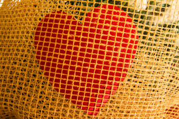 Card HEART FOR BRAIDED MESH, with copy space