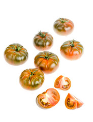 Fresh delicious tomatoes Solanum lycopersicum 'Raf'.