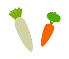 ダイコンとニンジン