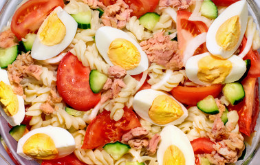 Tuna salad background. Tuna salad texture.