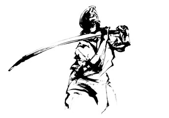 墨絵の剣士