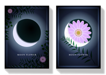 Set card Moon Flower