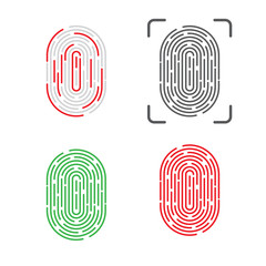 Touch id. Fingerprint recognition. Vector illustration