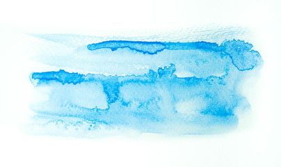 Abstract watercolour background hand-drawn on white watercolour paper.