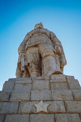 Fototapeta premium Monument to unknown soldier in Plovdiv, Bulgaria. Close-up 3