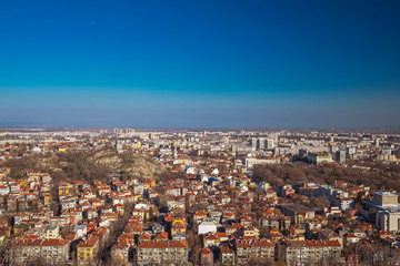 Panorama of Plovdiv city from mountain 3