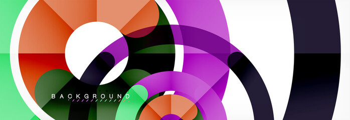 Fototapeta premium Circular lines design background