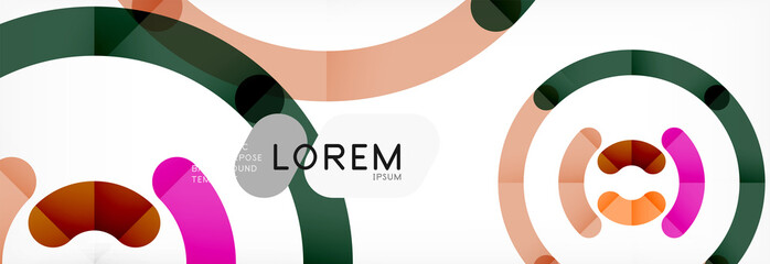 Fototapeta premium Circular lines design background