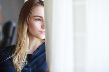 Young girl at home relaxing