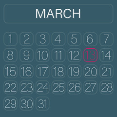 Calender Page March 13