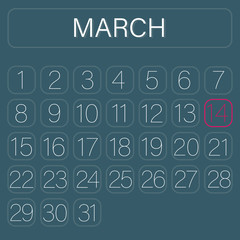 Calender Page March 14