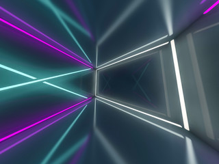 Abstract modern architecture background. 3D rendering