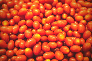 Fresh cherry tomato at the supermarket