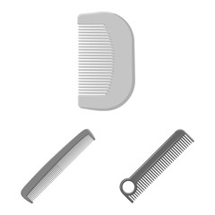 Isolated object of brush and hair logo. Set of brush and hairbrush vector icon for stock.