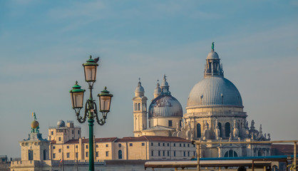 Obraz premium Santa Maria della Salute (Saint Mary of Health), known as the Salute, located at Punta della Dogana in the Dorsoduro sestiere of the city of Venice, Italy.