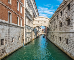Fototapeta na wymiar The Bridge of Sighs (Ponte dei Sospiri), Venice, Veneto, northern Italy