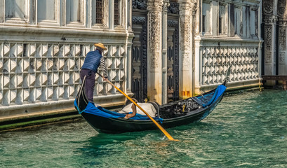 Fototapeta na wymiar The Bridge of Sighs (Ponte dei Sospiri), Venice, Veneto, northern Italy.