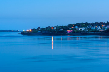 Deer Island Point on Deer island after sunset, New Brunswick Atlantic coast, Canada