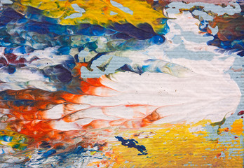 detail of abstract impressionist artwork