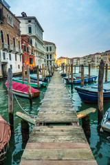 Fototapeta na wymiar Canal Grande, Venice, capital of the Veneto region, a UNESCO World Heritage Site, northeastern Italy