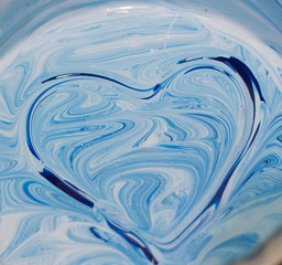 white blue pattern abstract paint color heart love 