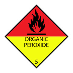 Organic peroxide vector sign symbol , Class 5.2