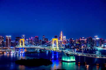 Fototapeta na wymiar Rainbow Bridge Tokyo Japan