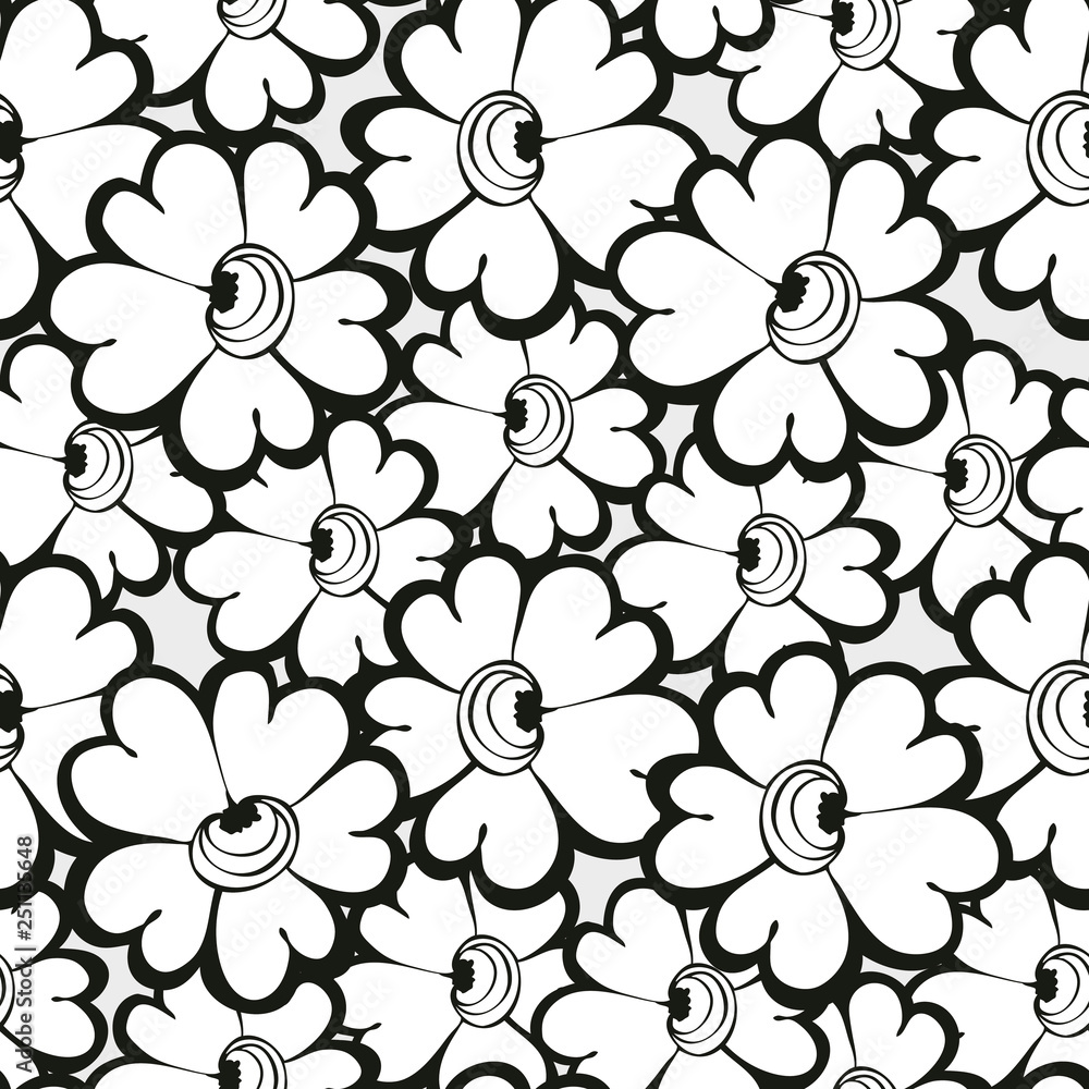 Poster seamless flower pattern