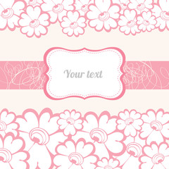Floral frame pink