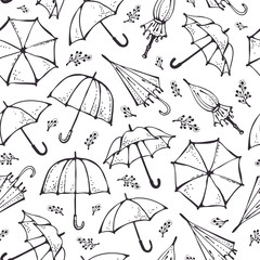 Umbrellas seamless pattern