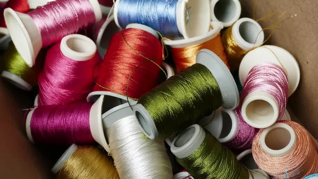 colored handwork ropes, in a box,