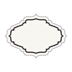 elegant frame isolated icon