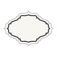 elegant frame isolated icon