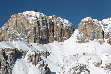 Sella mit Pordoischarte