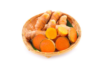Turmeric isolated on white background