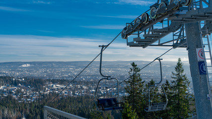 Oslo Holmenkollen Norway Norge Norwegia Scandinavia wyciąg narciarski